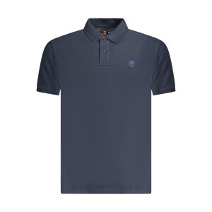 Timberland ανδρική polo μπλούζα σε μπλε χρώμα με κοντά μανίκια και λογότυπο