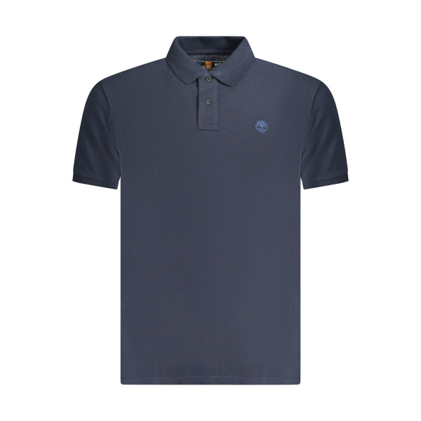 Timberland ανδρική polo μπλούζα σε μπλε χρώμα με κοντά μανίκια και λογότυπο