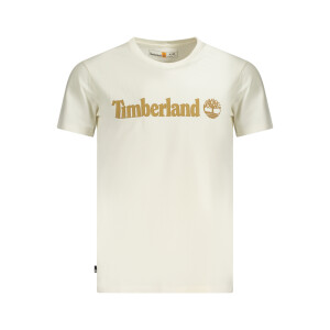 Timberland ανδρικό t-shirt σε μπεζ χρώμα με κοντά μανίκια και λογότυπο