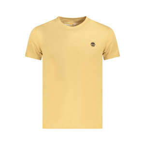 Timberland ανδρικό t-shirt σε μπεζ χρώμα με κοντά μανίκια και στρογγυλή λαιμόκοψη