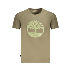 Timberland Ανδρικό Πράσινο T-shirt με στρογγυλή λαιμόκοψη και λογότυπο