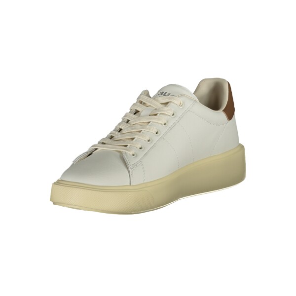 Blauer ανδρικά sneakers σε λευκό χρώμα με καφέ λεπτομέρειες