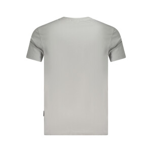 Napapijri ανδρικό t-shirt σε γκρι χρώμα με στρογγυλή λαιμόκοψη