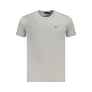 Napapijri ανδρικό t-shirt σε γκρι χρώμα με στρογγυλή λαιμόκοψη