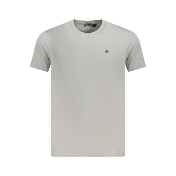 Napapijri ανδρικό t-shirt σε γκρι χρώμα με στρογγυλή λαιμόκοψη