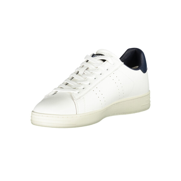 Blauer ανδρικά sneakers σε λευκό χρώμα με μπλε λεπτομέρειες και κορδόνια