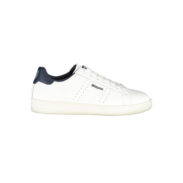 Blauer ανδρικά sneakers σε λευκό χρώμα με μπλε λεπτομέρειες και κορδόνια