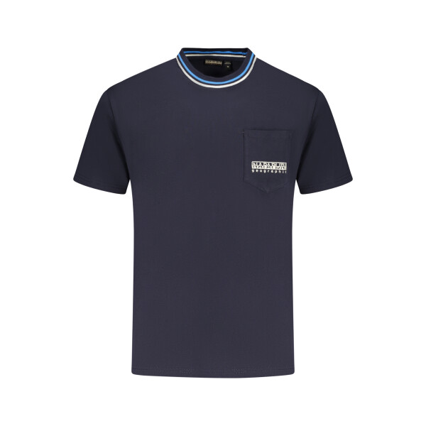 Napapijri ανδρικό t-shirt σε μπλε χρώμα με στρογγυλή λαιμόκοψη και τσέπη