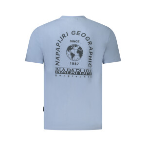 Napapijri ανδρικό t-shirt σε μπλε χρώμα με στρογγυλή λαιμόκοψη