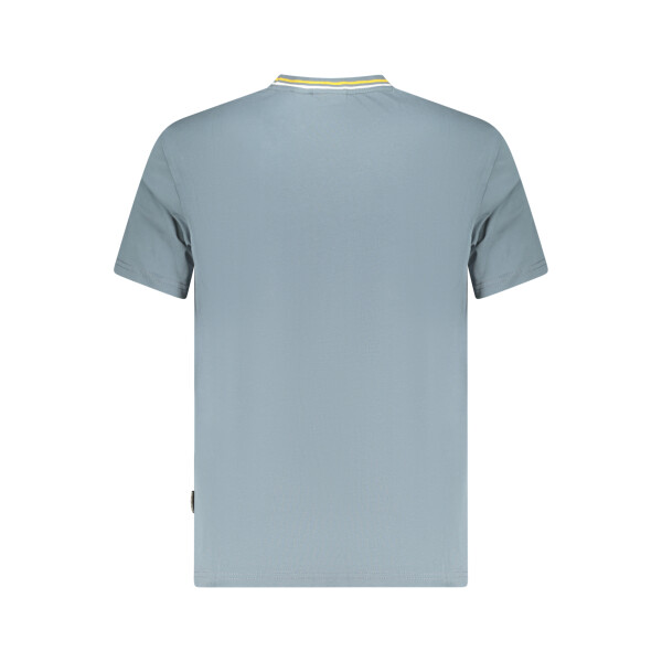 Napapijri ανδρικό t-shirt σε γκρι χρώμα με στρογγυλή λαιμόκοψη και τσέπη