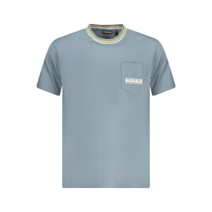 Napapijri ανδρικό t-shirt σε γκρι χρώμα με στρογγυλή λαιμόκοψη και τσέπη
