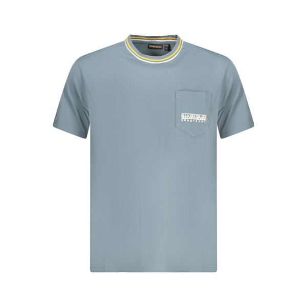 Napapijri ανδρικό t-shirt σε γκρι χρώμα με στρογγυλή λαιμόκοψη και τσέπη