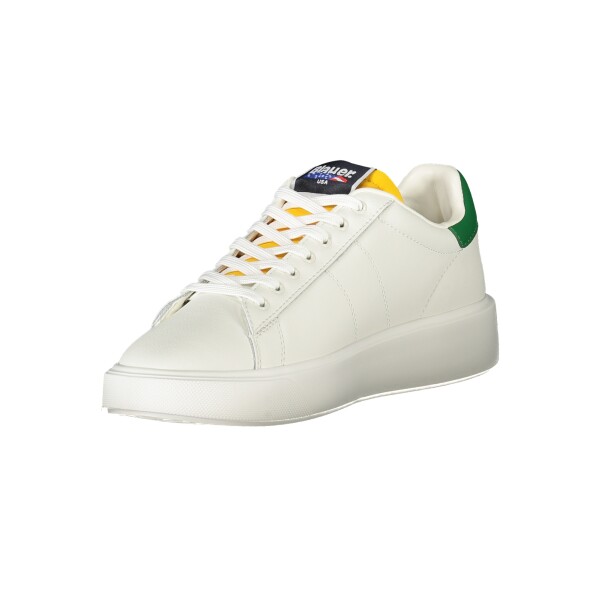 Blauer ανδρικά sneakers σε λευκό χρώμα με πράσινες λεπτομέρειες