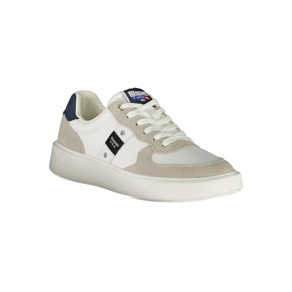 Blauer ανδρικά sneakers σε λευκό χρώμα με κορδόνια