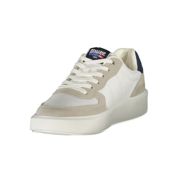 Blauer ανδρικά sneakers σε λευκό χρώμα με κορδόνια