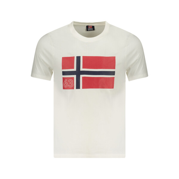 NORWAY 1963 Ανδρικό Λευκό T-Shirt με κοντά μανίκια και λογότυπο