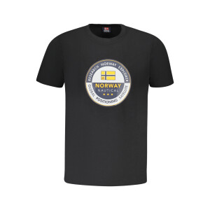 NORWAY 1963 ανδρικό μαύρο t-shirt με κοντά μανίκια και λογότυπο
