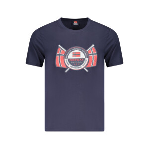 NORWAY 1963 Ανδρικό Μπλε T-shirt με στρογγυλή λαιμόκοψη και λογότυπο