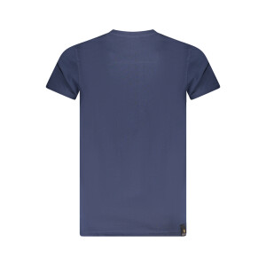 ACCADEMIA MILITARE Ανδρικό Μπλε T-shirt με στρογγυλή λαιμόκοψη και λογότυπο