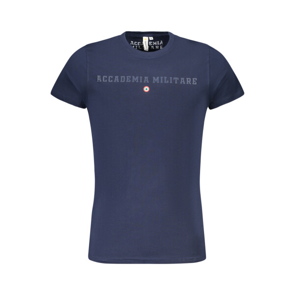 ACCADEMIA MILITARE ανδρικό μπλε t-shirt με κοντά μανίκια και λογότυπο