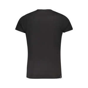 ACCADEMIA MILITARE ανδρικό t-shirt σε μαύρο χρώμα με κοντά μανίκια και print