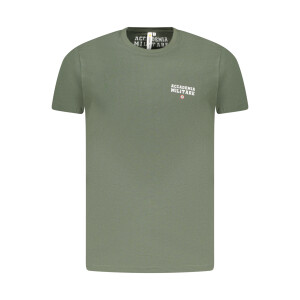 ACCADEMIA MILITARE Ανδρικό Πράσινο T-shirt με στρογγυλή λαιμόκοψη και λογότυπο