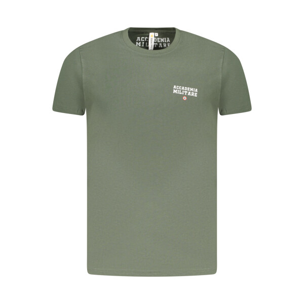 ACCADEMIA MILITARE Ανδρικό Πράσινο T-shirt με στρογγυλή λαιμόκοψη και λογότυπο