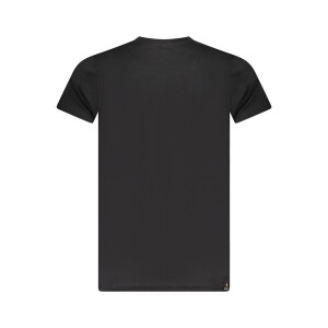 ACCADEMIA MILITARE Ανδρικό Μαύρο T-shirt με κοντά μανίκια και λογότυπο
