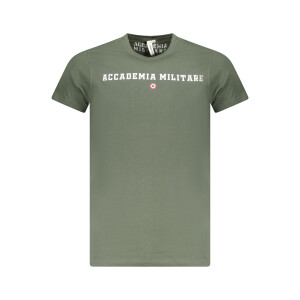 ACCADEMIA MILITARE Ανδρικό Πράσινο T-shirt με κοντά μανίκια και λογότυπο
