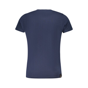 ACCADEMIA MILITARE ανδρικό μπλε t-shirt με κοντά μανίκια και print λογότυπο