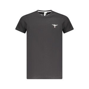 Accademia Militare ανδρικό t-shirt σε μαύρο χρώμα με κοντά μανίκια και print