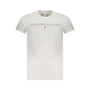 ACCADEMIA MILITARE Ανδρικό Λευκό T-shirt με κοντά μανίκια και λογότυπο