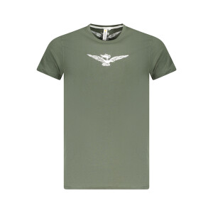 ACCADEMIA MILITARE Ανδρικό Πράσινο T-Shirt με κοντά μανίκια και print λογότυπο