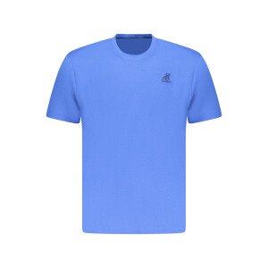 U.S. GRAND ανδρικό μπλε T-shirt με στρογγυλή λαιμόκοψη και κεντημένο λογότυπο