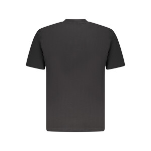 U.S. GRAND Ανδρικό Μαύρο T-shirt με στρογγυλή λαιμόκοψη και λογότυπο