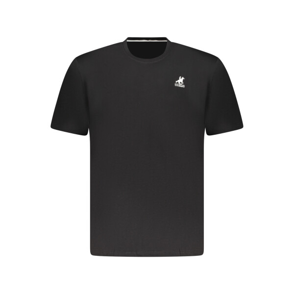 U.S. GRAND Ανδρικό Μαύρο T-shirt με στρογγυλή λαιμόκοψη και λογότυπο