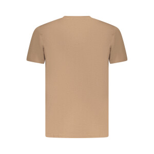 U.S. GRAND Ανδρικό Καφέ T-shirt με στρογγυλή λαιμόκοψη και print λογότυπο