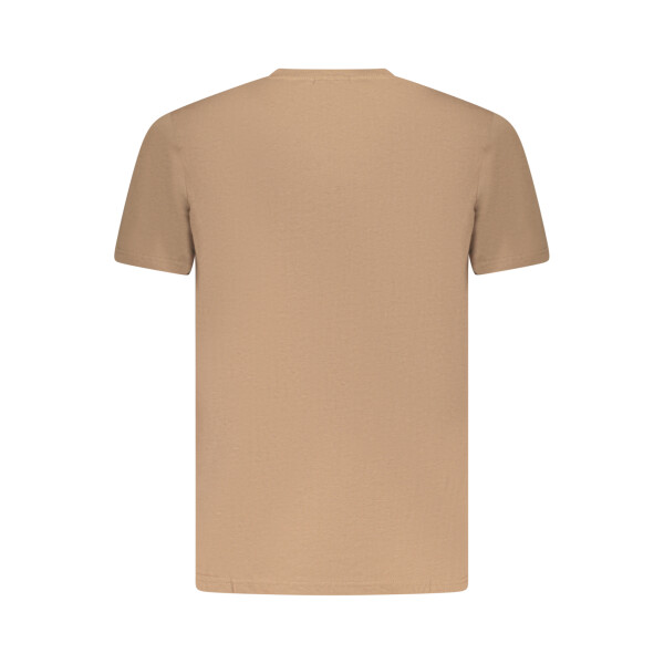 U.S. GRAND Ανδρικό Καφέ T-shirt με στρογγυλή λαιμόκοψη και print λογότυπο
