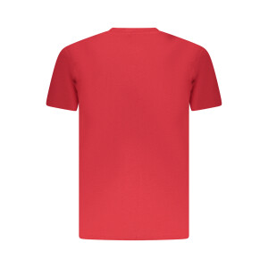 U.S. GRAND Ανδρικό Κόκκινο T-Shirt με στρογγυλή λαιμόκοψη και print λογότυπο