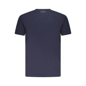 Trussardi ανδρικό t-shirt σε μπλε χρώμα με κοντά μανίκια και λογότυπο