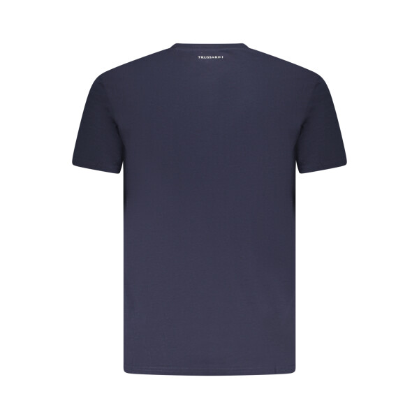 Trussardi ανδρικό t-shirt σε μπλε χρώμα με κοντά μανίκια και λογότυπο