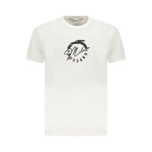 Trussardi Ανδρικό Λευκό T-shirt με κοντά μανίκια και λογότυπο