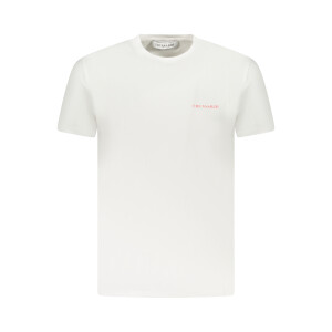 Trussardi ανδρικό λευκό t-shirt με κοντά μανίκια και λογότυπο