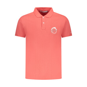 Trussardi Ανδρική Ροζ Polo Μπλούζα με κοντά μανίκια και λογότυπο