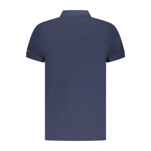 Trussardi Ανδρική Μπλε Polo Μπλούζα με κοντά μανίκια και λογότυπο