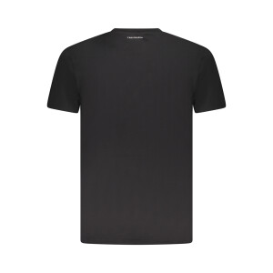 Trussardi ανδρικό μαύρο T-shirt με κοντά μανίκια και λογότυπο