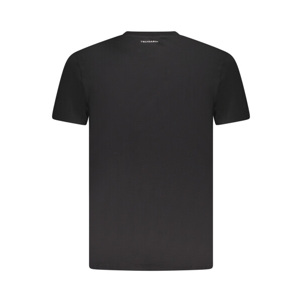 Trussardi ανδρικό μαύρο T-shirt με κοντά μανίκια και λογότυπο