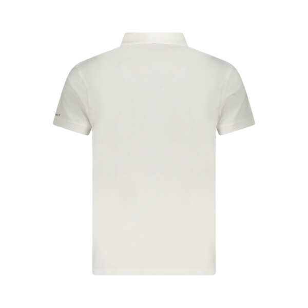 Trussardi ανδρική λευκή polo μπλούζα με κοντά μανίκια και λογότυπο