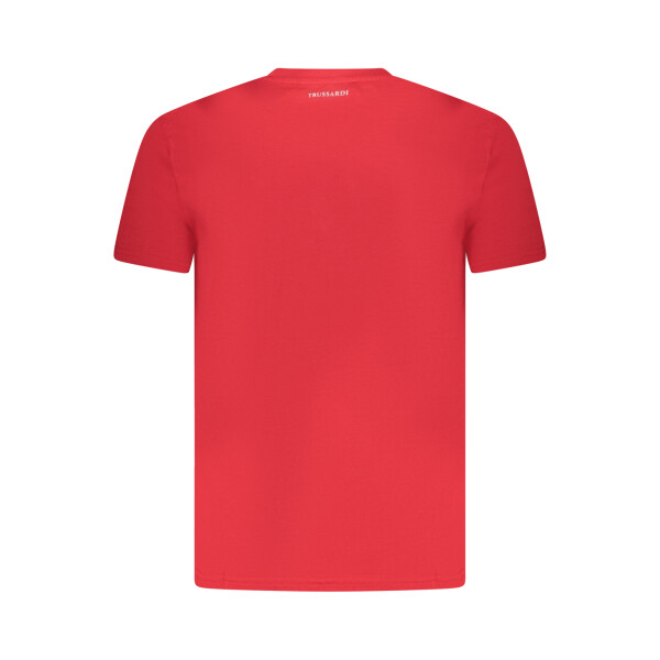Trussardi Ανδρικό Κόκκινο T-shirt με print λογότυπο