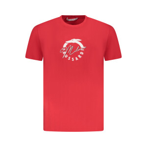 Trussardi Ανδρικό Κόκκινο T-shirt με print λογότυπο